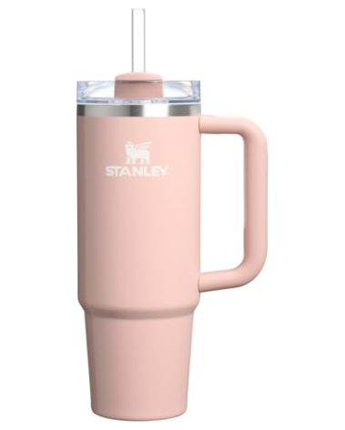 STANLEY Quencher H2.0 Tumbler with Handle and Straw 30 oz | Flowstate 3-Position Lid | Cup Holder Compatible for Travel | Insulated Stainless Steel Cup | BPA-Free | Peach Whip Gloss