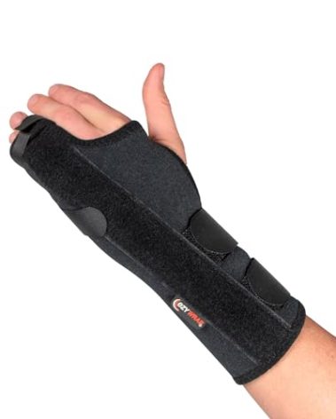 Ezy Wrap Boxer Fracture Splint Hand Brace with Finger Support – Wrist Brace Left Hand with Adjustable Fit, Hypoallergenic Material & Soft Edges – Designed for Metacarpal Fracture, Sprain, or Swelling