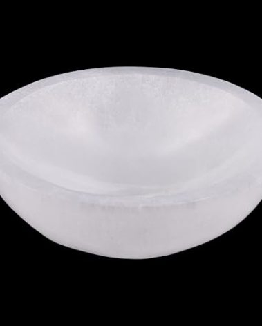 Selenite Bowl for Crystals Charging – 4" Selenite Crystal Bowl – Mined & Crafted in Morocco – Ideal for Cleansing & Recharging Crystals & Healing Stones - Protection Crystals - Spiritual Gift & Decor