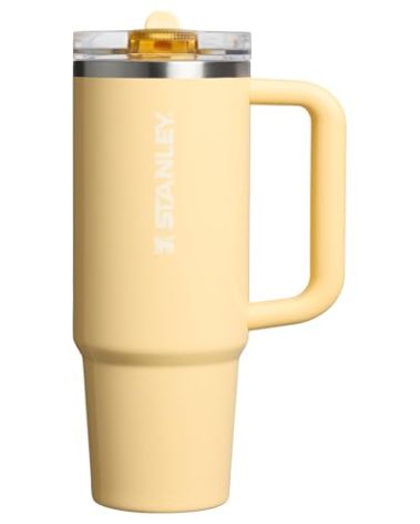 Stanley Quencher ProTour Flip Straw Tumbler with Leakproof Lid 30 oz | Built-In Straw and Handle | Cup Holder Compatible for Travel | Insulated Stainless Steel Cup | BPA-Free | Butter Gloss