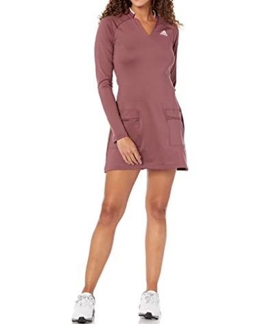 adidas Women's Standard Warp Knit Golf Dress, Quiet Crimson, X-Small