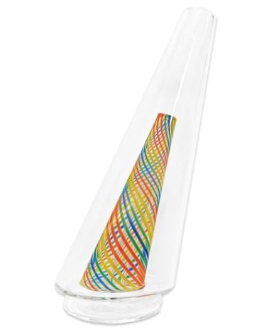 Glass Attachment Accessories, Mini Spiral Fringe Crystal Vase, Replacement for P**k Pro Tops (Rainbow)