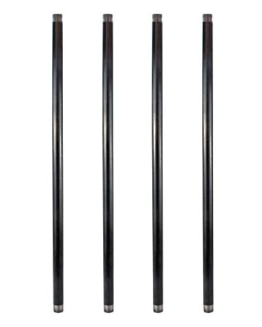 GeilSpace 3/4" × 60" Heavy Duty Pre-Cut Grey Metal Pipe, Industrial Steel Fits Standard 3/4 Inch Threaded Pipes and Fittings - Vintage DIY Industrial Shelving (3/4" × 60", Grey)