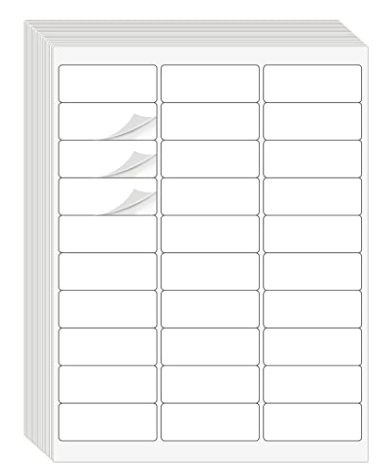 1" x 2-5/8" Address Labels 900 Labels Sticker Paper for Laser/Ink Jet Printer mailing Labels 8.5"×11" White 30 per Sheet