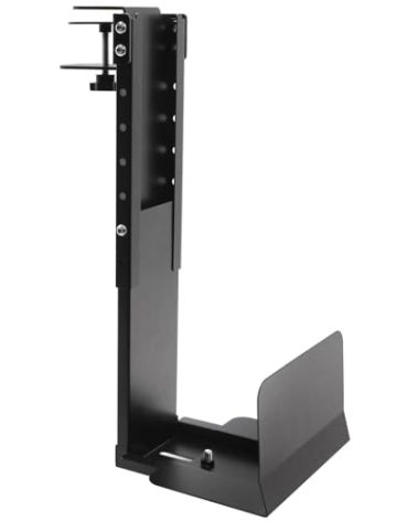 Adjustable Clamp Mount on Desk for PC Tower - No Drilling, Height Adjustable from 13.2" to 21.6", Width Adjustable from 5.5" to 9.8", Heavy Duty Under Desk Computer Mount, Computer Mount for Desk