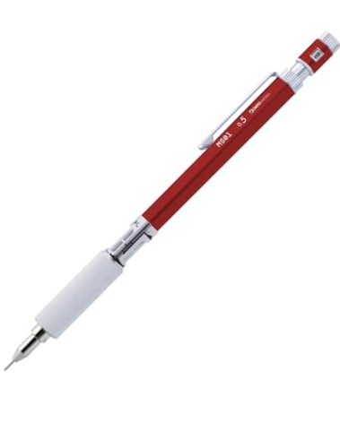 オート OHTO MS01 Mechanical Pencil, High-Functionality All-Metal Aluminum and Brass Body Drafting Pencil, 0.5mm, Red, MS01-SP5-RD