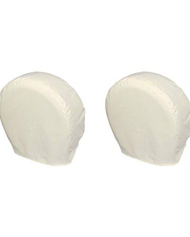 Explore Land Tire Covers 2 Pack - Tough Tire Wheel Protector for Truck, SUV, Trailer, Camper, RV - Universal Fits Tire Diameters 32-34.75 inches, White