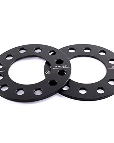 VLAOSCHI Black Forged 6x5 6x120 6x127 Wheel Spacers 1/4 Inch (6mm) Compatible with Chevy GMC 6 Lug for 2002-2009 Trailblazer | 2015-2022 Colorado | 2018-2022 Traverse | 2002-2009 Envoy - Pack of 2