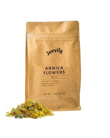 Jovvily Arnica Flowers, Dried Whole Leopard's Bane, Salves & Poultices, Decorative (4 Ounces)