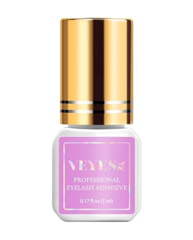 VEYES INC Lash Glue 5 ML 1-2 Sec Drying Time 8 Weeks Bonding Eyelash Extension Glue Black Adhesive for Professional Use Only