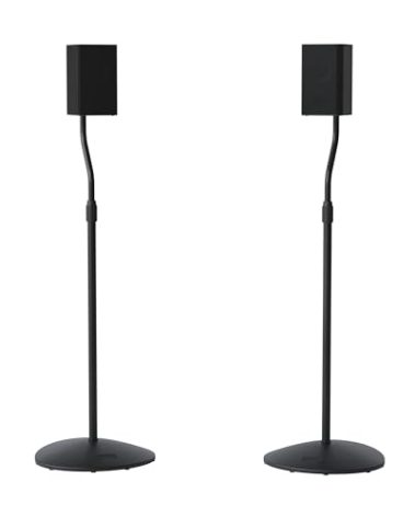SANUS Speaker Stands Pair - Adjustable Height Speaker Stands for Satellite & Bookshelf Speakers up to 3.5lbs - Tool-Free Adjustment & Easy DIY Assembly