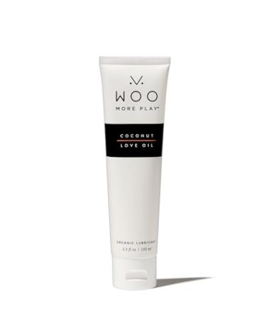 Woo More Play Coconut Love Oil | Organic Coconut Oil Personal Lubricant for Men and Women | Natural and Clean Ingredients | Doubles as Massage Oil | Relaxing Scent | 3.3 fl Oz (3.3 Fl Oz (Pack of 1))