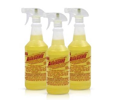 La's Totally Awesome All Purpose Cleaner Spray – 32oz (Pack of 3) Heavy Duty Multi-Surface Degreaser & Stain Remover – Ready-to-Use Cleaning Spray for Kitchen, Bathroom, Floors, Auto & More