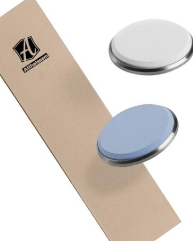 #3000 Fine #6000 Extra-Fine Corundum Whetstone Disc And Leather Strop Compatible With HORL 2 And For HORL 2 Pro