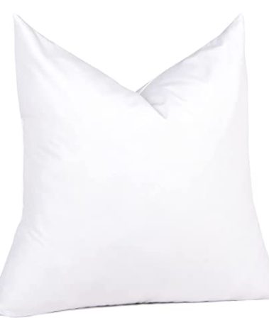 puredown® 28 x 28 Feather Down Throw Pillow Insert, 1 Pack Euro Pillow for Decorative Bed Cushion Couch Sofa