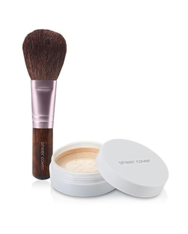Sheer Cover Perfect Shade - Mineral Foundation Makeup Kit w/ Free Brush - Light/Fair Shade - Powder Makeup, Best Full Coverage Foundation 4 Grams