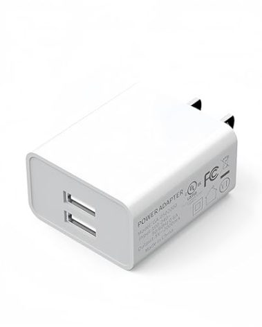 Qjin Wall Adapter for Waterpik WP-580, WP-582, ION, Nicwell, Oralfree, COSLUS, Bitvae, Philips Cordless Water Flosser - 5V Dual Port USB Charger Block