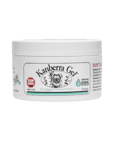 Kanberra Gel 3oz - All-Natural Odor Eliminator & Air Freshener for Home, Car, RV, Boat, Gym Bag | Eco-Friendly, Long-Lasting Tea Tree Oil Formula, Safe for Pets and Family.