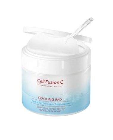 Cell Fusion C Post Alpha Cooling Pad, Hydrating & Cooling Korean Toner Pads for Dry Skin, Panthenol and Glacier Water to Plump and Replenish, 70 Pads / 6.08 fl.oz.