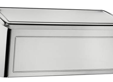 Architectural Mailboxes Venice™, Wall-Mounted Mailbox for Outside, Metal Stainless Steel Small Mail Box with Lock and Key Drop Box