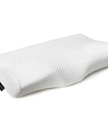 EPABO Contour Memory Foam Pillow Orthopedic Sleeping Pillows, Ergonomic Cervical Pillow for Neck Pain - for Side Sleepers, Back and Stomach Sleepers, Free Pillowcase Included (Firm & Queen)