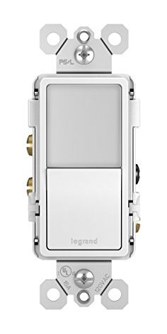 Legrand radiant NTL873WCC6 15 Amp Combination Adjustable LED Night Light and 3-Way Decorator Rocker Switch for Hallways or Kids Bedrooms, White (1 Count)