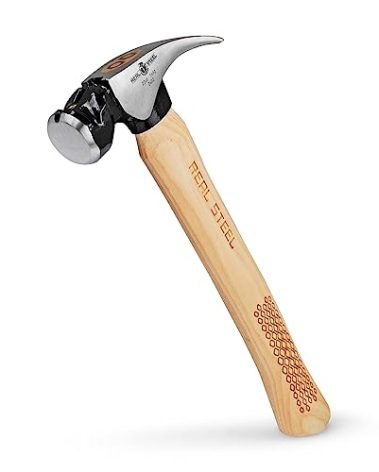 REAL STEEL 20 Oz Magnetic Head Rip Claw Framing Hammer with Hickory Handle Smooth Face 0402