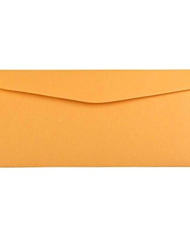JAM PAPER #14 Envelopes - 5 x 11 1/2 - Brown Kraft Manila - 50/Pack