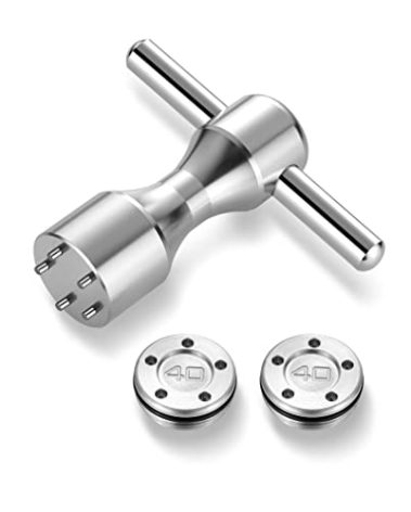 ROYMADE Golf Putter Weights 2pcs 5g/10g/15g/20g/25g/30g/35g/40g/45g with Wrench Kit Set Compatible with Titleist Scotty Cameron Putter Golf Accessory (2pcs 40g+Wrench)