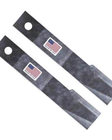 Replacement Bush Hog Rotary Cutter Blades – Part Number 7555, 24’’x3/4’’ Rancher Supply Blades and Compatible Rotary Replacement Blades for Brush Mowers (2 Blade Set)