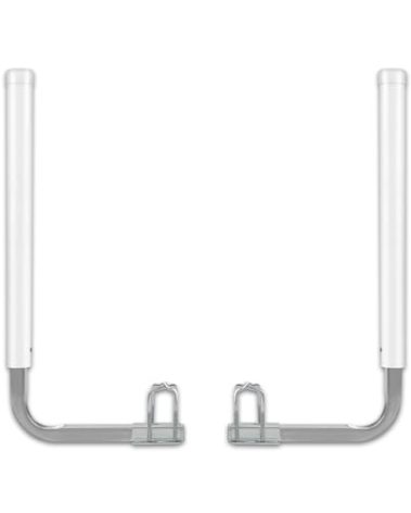 JY PERFORMANCE Boat Trailer Guide-ons, 40"/48" Adjustable, Rustproof Electro-Galvanized Steel Trailer Guide ons, Trailer Guides with White PVC Pipes, for Ski Boat, Fishing Boat, Sailboat Trailer 2PCS