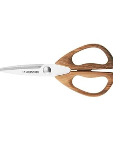 Farberware 5221282 All Purpose Shear, Pecan Wood Handles 8.2 x 3.5 x 0.5 inches