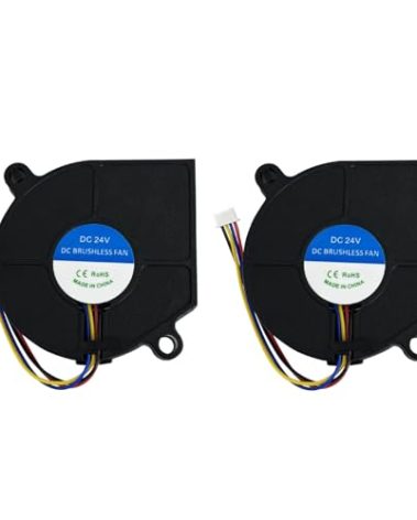 RugooSpink 2PCS Adventurer 5M/5M Pro Hotend Heatsink Fan 5015 DC 24V Print Head Blower Extruder Replacement Brushless Cooling for Flashforge 3D Printer Accessories