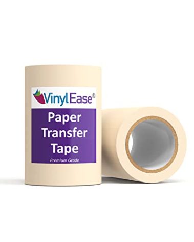 Vinyl Ease 6 inch x 100 feet roll of Paper Transfer Tape with a Medium to High Tack Layflat Adhesive. Works with a Variety of Vinyl. Great for Decals, Signs, Wall Words and More. American Made V0820