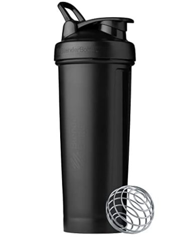 BlenderBottle Classic V2 Shaker Bottle Perfect for Protein Shakes and Pre Workout, 32-Ounce, Black