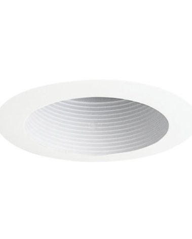 Juno Lighting 444W-WH Halogen Adjustable Recessed Baffle with White Trim, 50 watts, 4 Inch, White