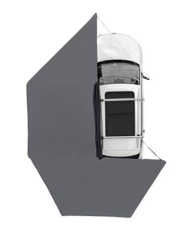 Sanhima 270 Awning Free Standing Built-in LED Light, 118.40 ft² Shelter Car Side Waterproof UV50+ Wind Resistant, Driver Side, 270 Degree Vehicle Awning for SUV Van Truck