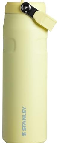 Stanley IceFlow Flip Straw 2.0 Water Bottle 24 OZ | Built-In Straw with Larger Opening | Lightweight & Leak-Resistant | Insulated Stainless Steel | BPA-Free | Pomelo