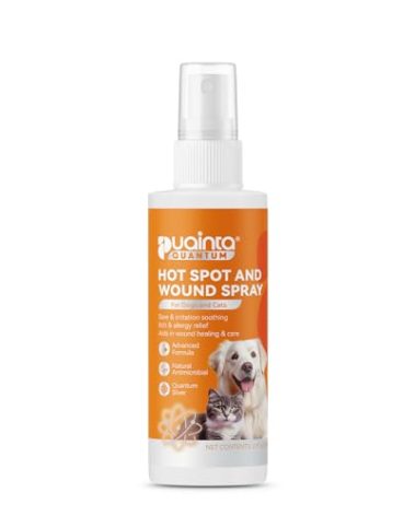 PUAINTA Hot Spot Spray for Dogs, Upgraded Quantum Silver Skin Spray for Dogs, Itch Relief and Hot Spot Treatment for Dogs, Supports Skin Infections and Irritations for All Animals, 2oz