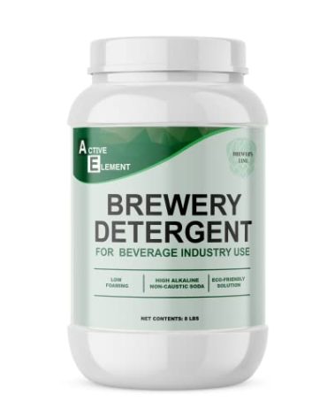Active Element Brewery Detergent (8 Pound) - High Alkaline Brewery Wash - Non Caustic Soda - Multi-Use - Powerful Brewery Cleaning, Growler Cleaner and Powdered Brewery Wash