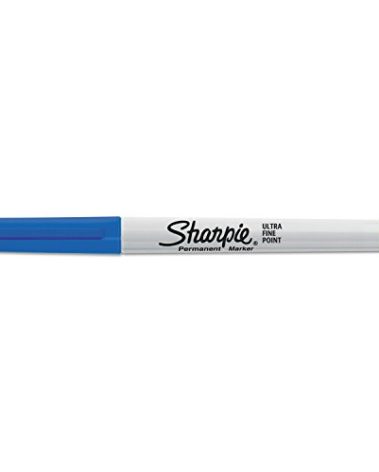 Sharpie 37003 Permanent Markers Ultra Fine Point Blue Dozen