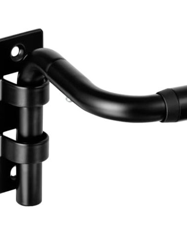 ENJOYBASICS Blackout Curtain Rod for Windows 66 to 120, Wrap Around Curtain Rods for Bedroom, Living Room, Adjustable from 30 to 129 Inches, Matte Black