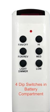 CHQ8BT7053T Ceiling Fan Remote Control 4 Dip Switch Version by MFP