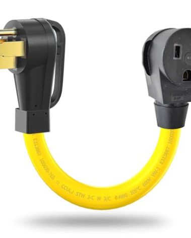 LAVANDINO 4 Prong to 3 Prong Welder Plug Adapter 220V, NEMA 14-50P to 6-50R RV to Welding Adapter Cord, 50 Amp to 50 Amp, 6 AWG*3C 1FT