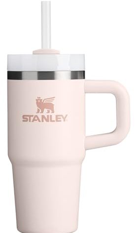 Stanley Quencher H2.0 Tumbler with Handle and Straw 14 oz | Flowstate 3-Position Lid | Cup Holder Compatible for Travel | Insulated Stainless Steel Cup | BPA-Free | Rose Quartz 2.0