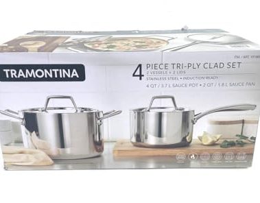 Tramontina Tri-Ply Clad Sauce Pan Set, 4-Piece