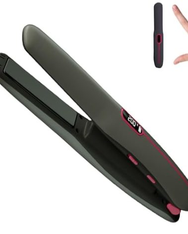 Cordless Hair Straightener and Curler 2 in 1 Portable Flat Iron Wireless Hair Straightener for Travel, USB-C Rechargeable 4800 mAh Battery Fast Heating Grey