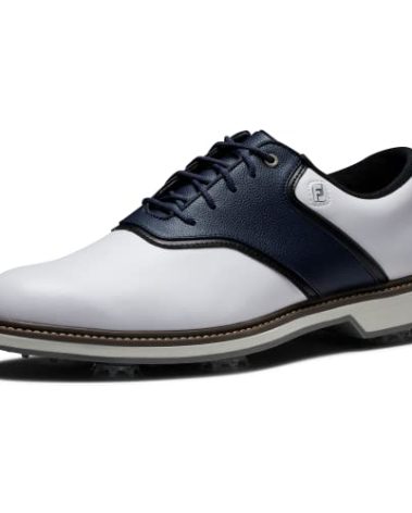 FootJoy Men's FJ Originals Golf Shoe, White/Navy, 8.5 Medium
