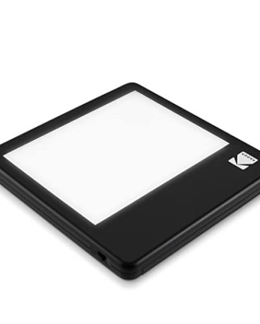 KODAK LED Light Box 5”x4” for Negatives, Slides & Films | Illuminated Board Panel for Viewing & Scanning Photos, Tattoo Drawing, Artist Sketching, Stenciling & More | Glare-Free, Battery & USB Powered