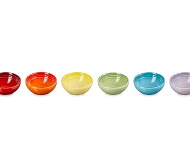 Le Creuset Stoneware Pinch Bowl Gift Set, Set of 6 Prep Bowls, Multi Color, 2 OZ